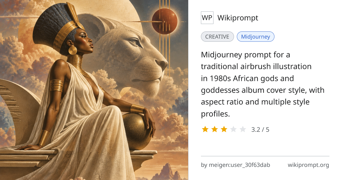 1980s African Gods Airbrush Album Cover | Wikiprompt