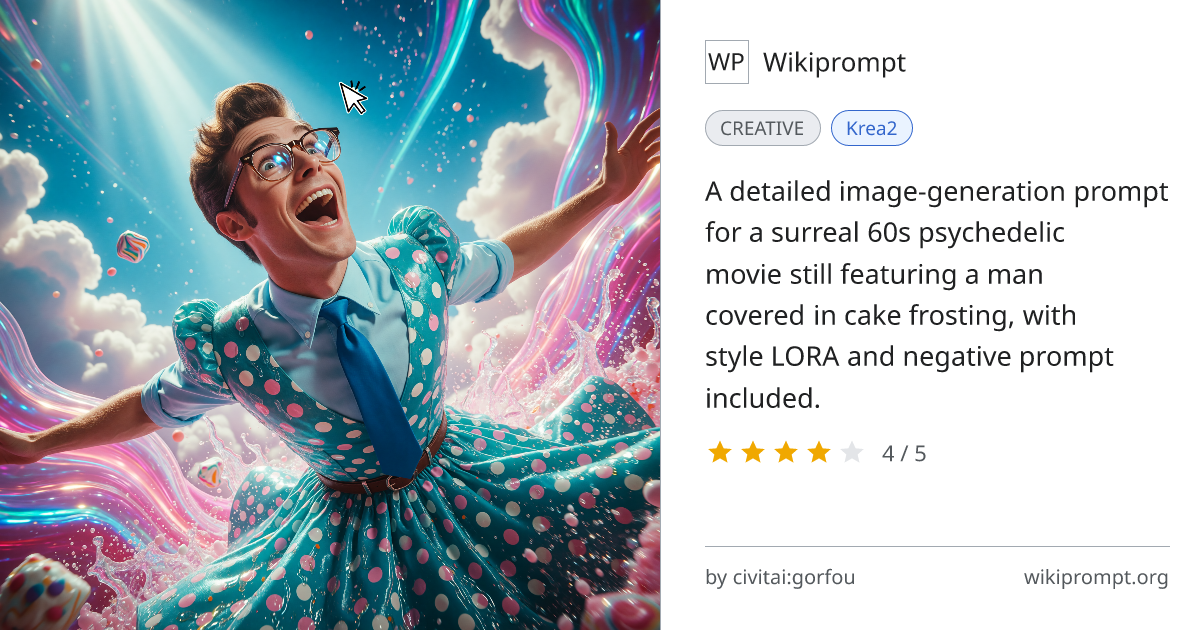 60s Psychedelic Cake Explosion Surreal Portrait | Wikiprompt