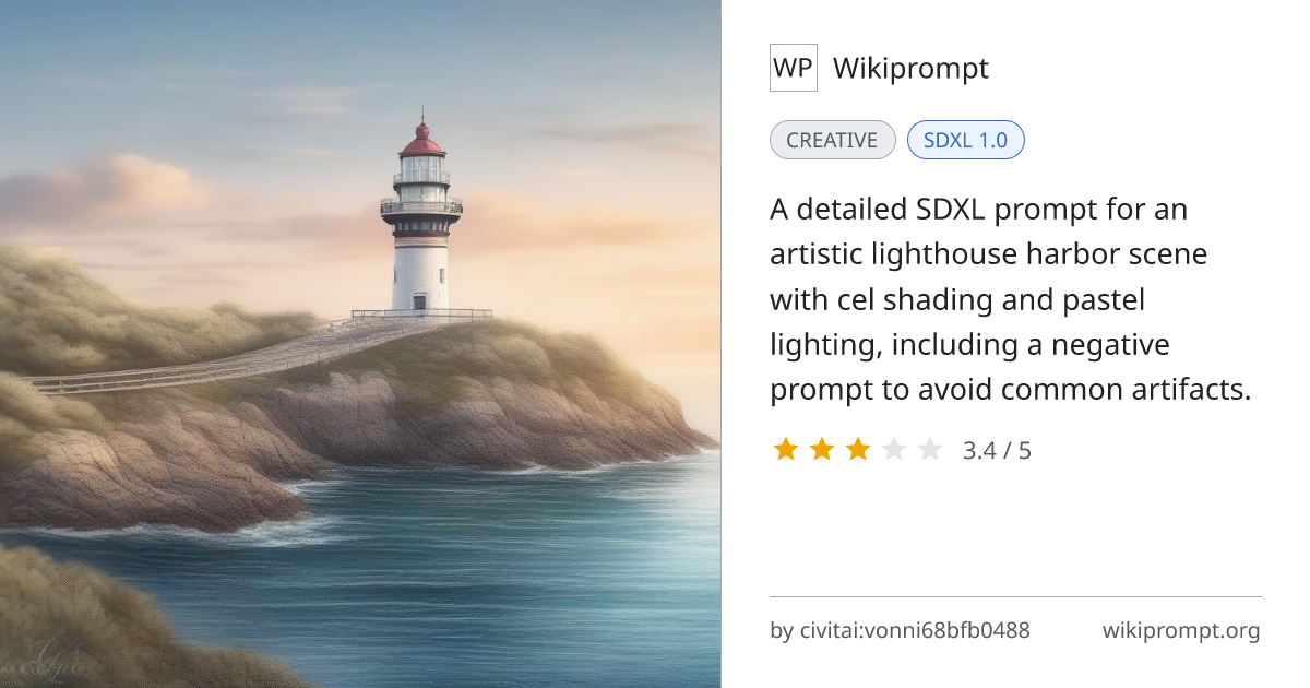 Ancient Lighthouse Harbor Scene | Wikiprompt