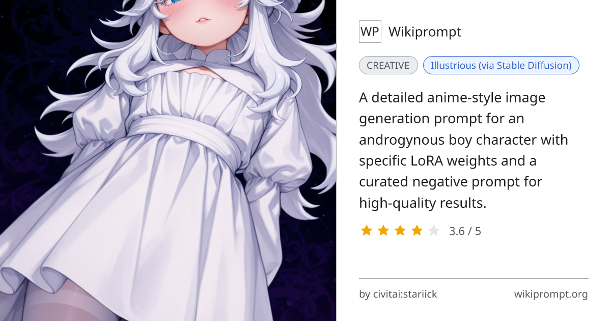 Androgynous Long-Haired Boy Character Prompt | Wikiprompt