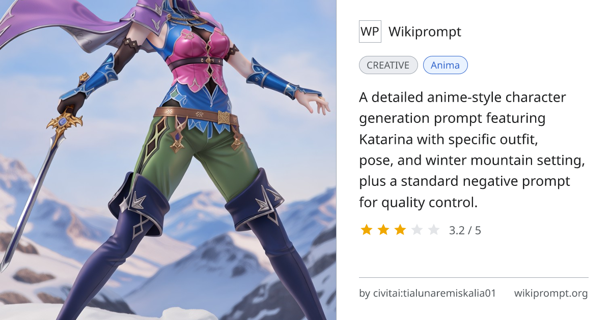 Anima Katarina Character Prompt | Wikiprompt