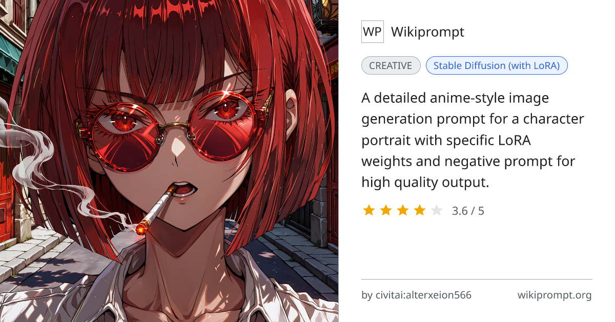 Anime Character Portrait with Detailed Background | Wikiprompt