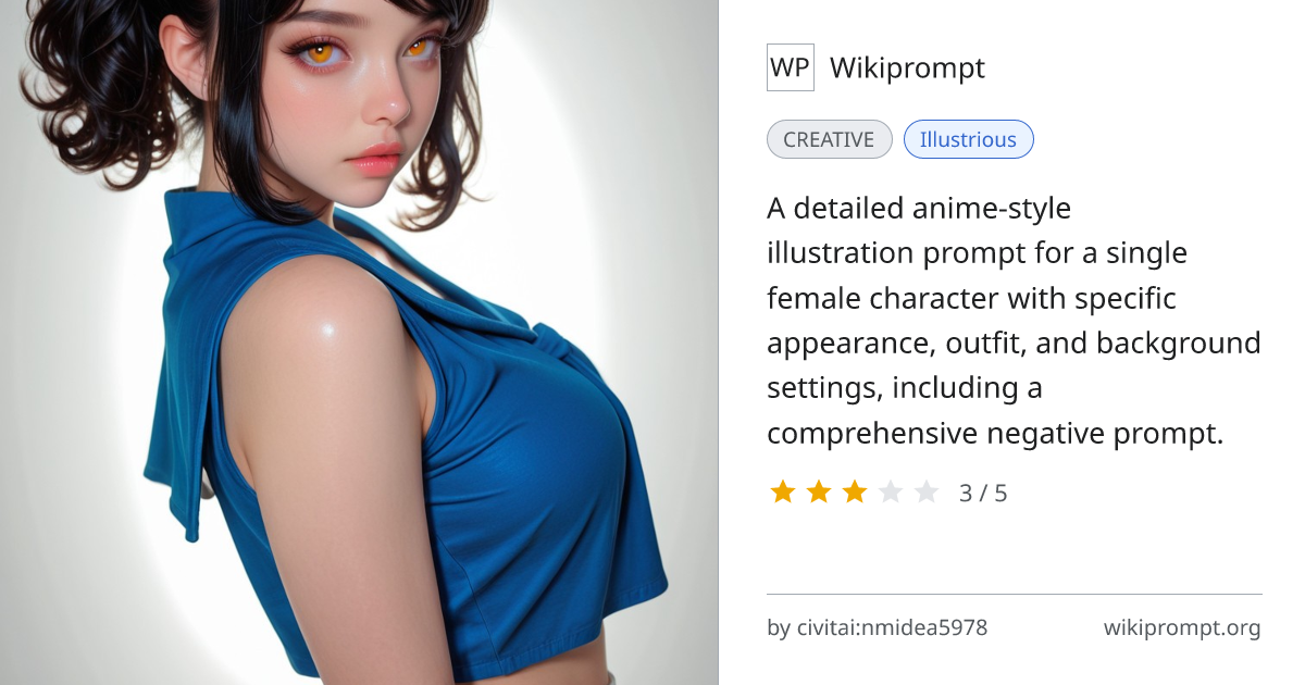 Anime Girl Portrait - Detailed Illustration Prompt | Wikiprompt