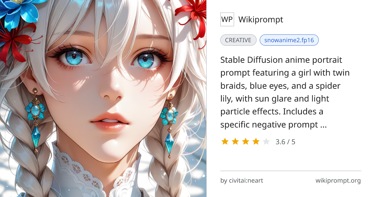 Anime Girl with Spider Lily in Sunlight | Wikiprompt
