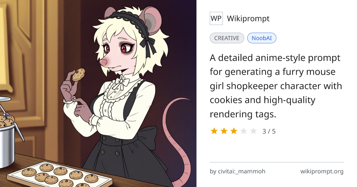 Anime Mouse Girl Shopkeeper Prompt | Wikiprompt