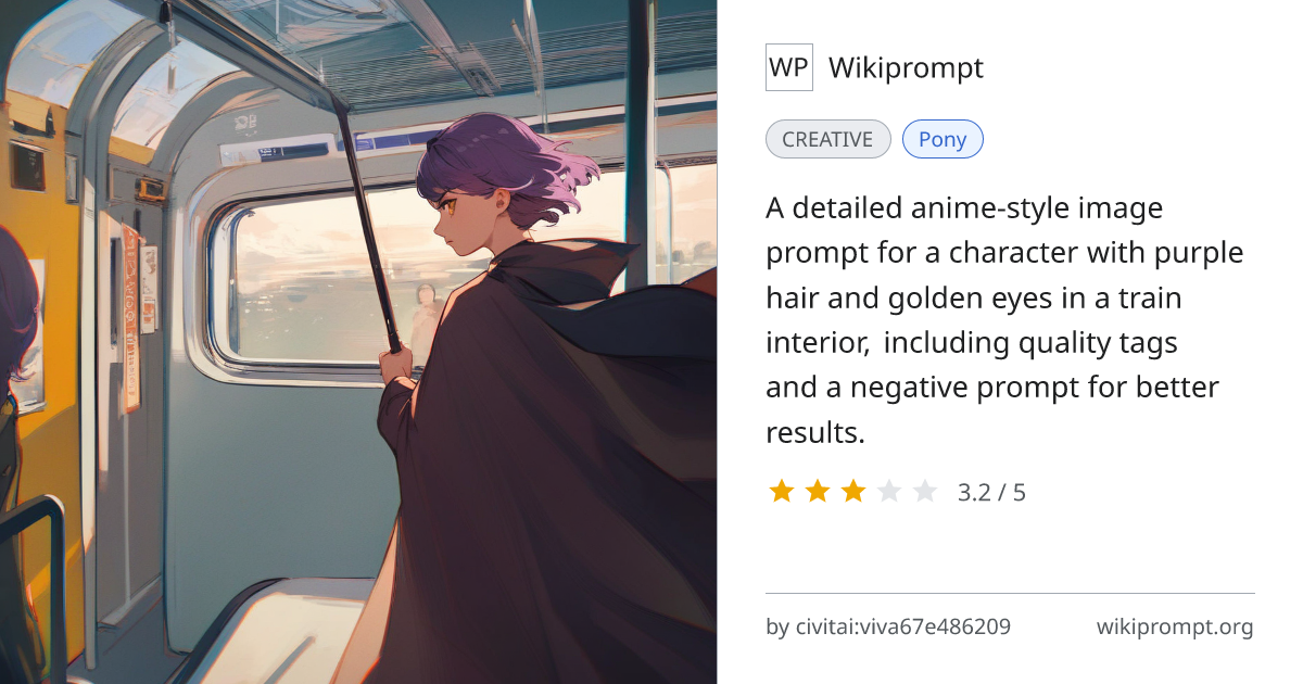 Anime Train Interior Character Prompt | Wikiprompt