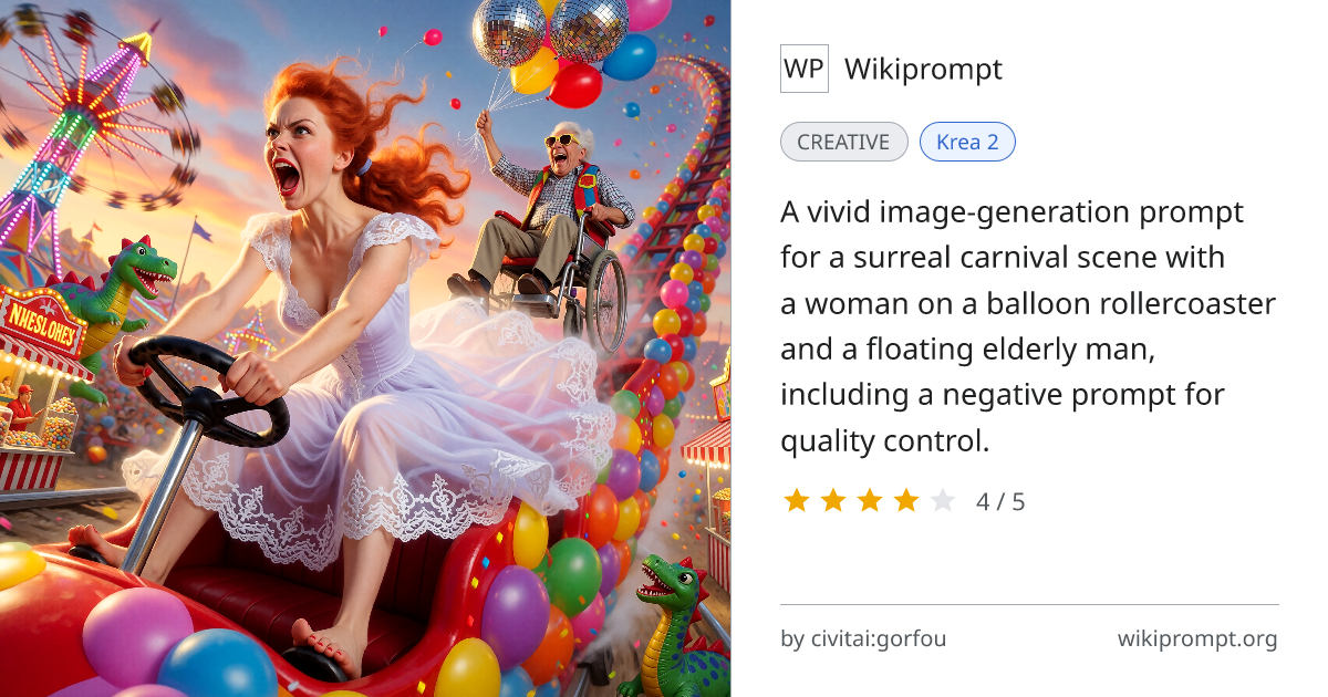 Balloon Rollercoaster Chaos Scene | Wikiprompt