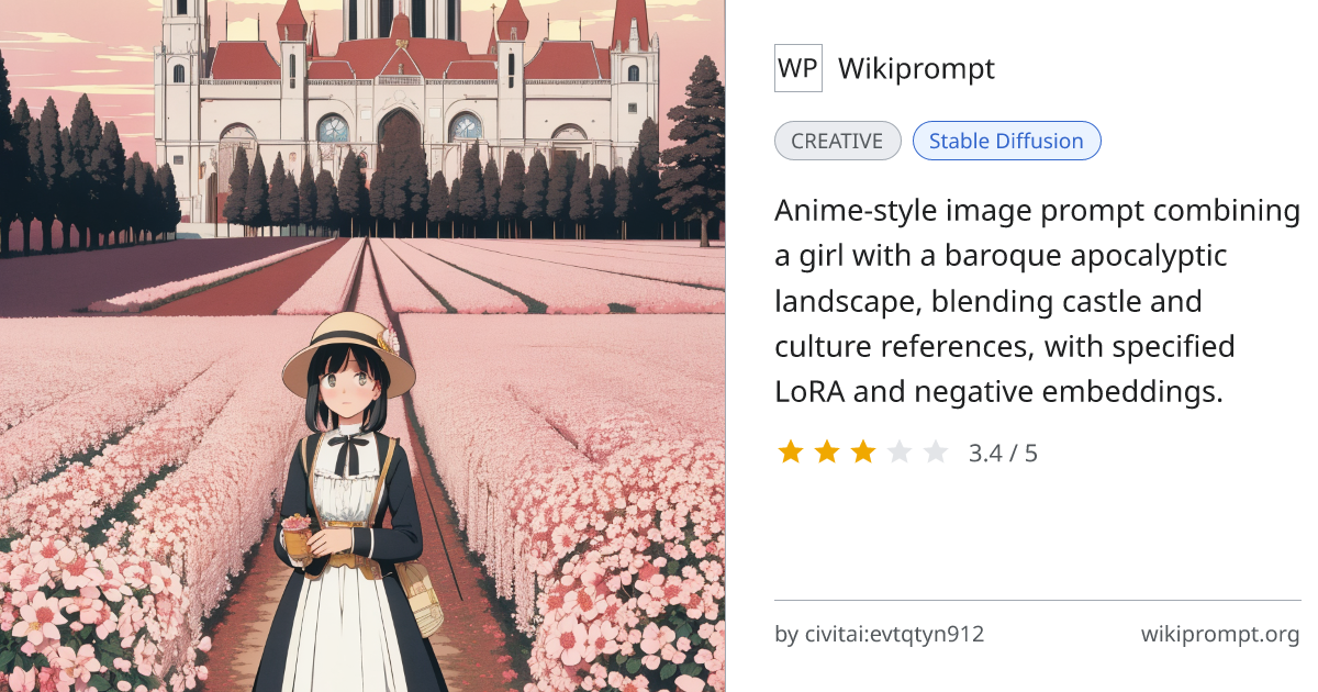 Baroque Apocalyptic Landscape with LoRA | Wikiprompt