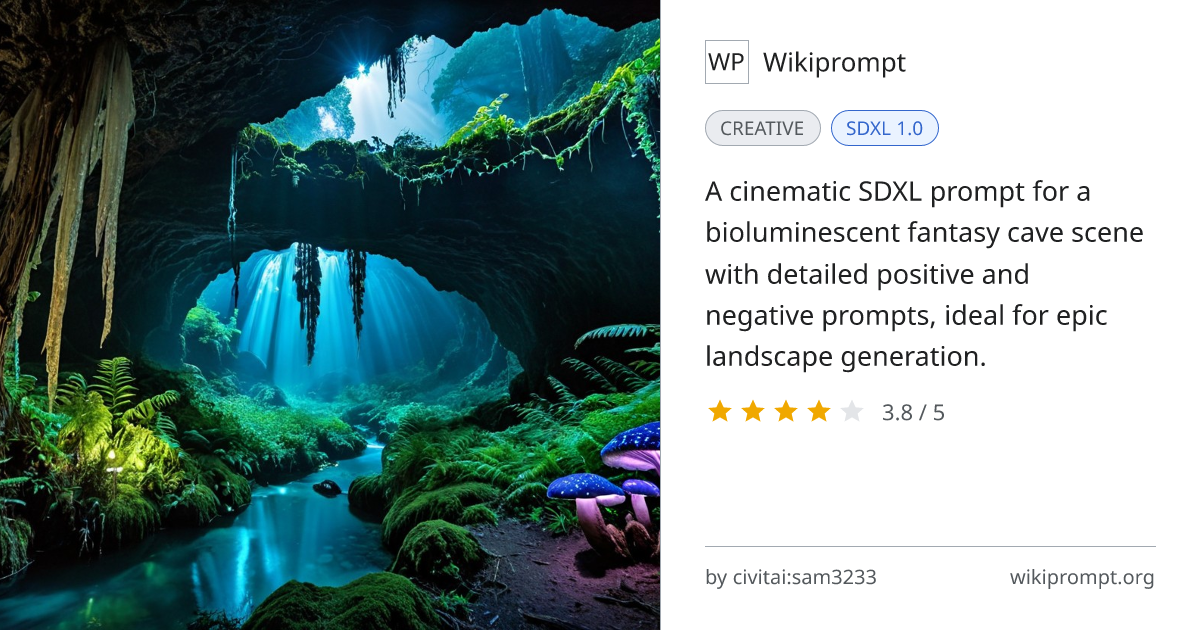 Bioluminescent Pandora-Inspired Fantasy Cave Aerial Shot | Wikiprompt
