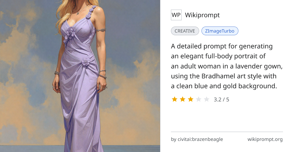 Bradhamel Art Style Elegant Woman Portrait | Wikiprompt