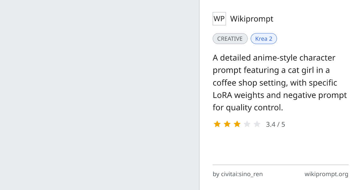 Cat Girl Coffee Shop Character Prompt | Wikiprompt