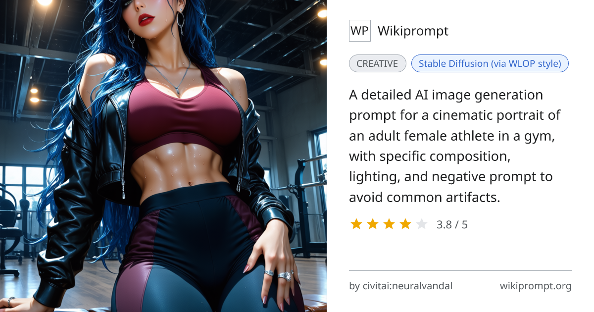 Cinematic Athlete Portrait Prompt | Wikiprompt