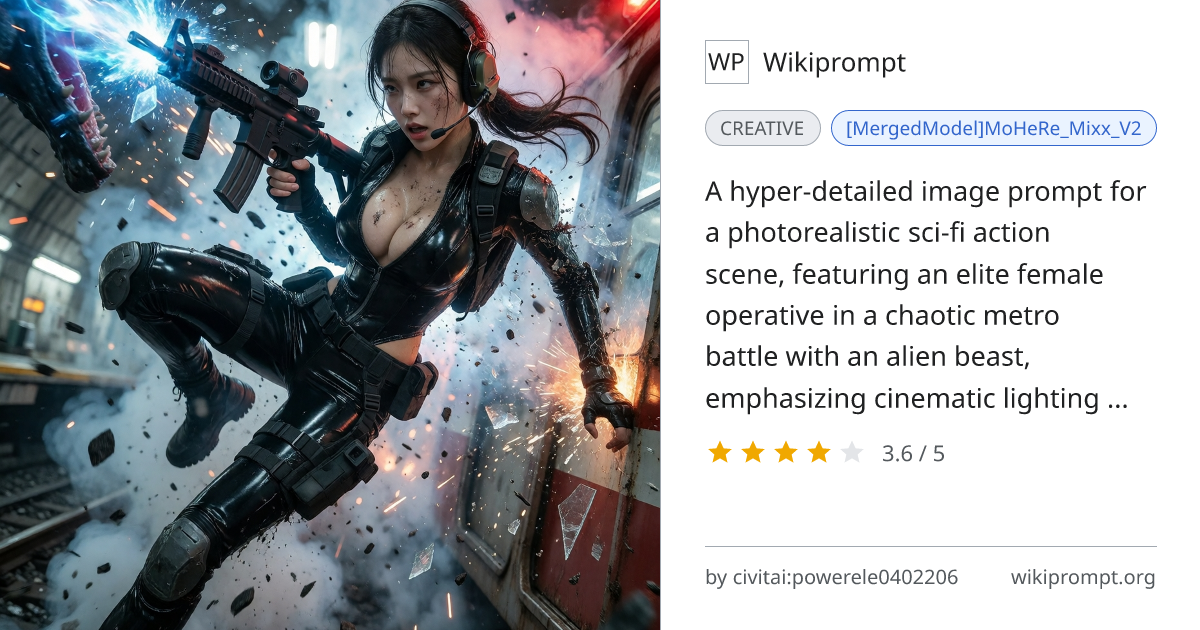 Cinematic Sci-Fi Metro Combat Scene | Wikiprompt