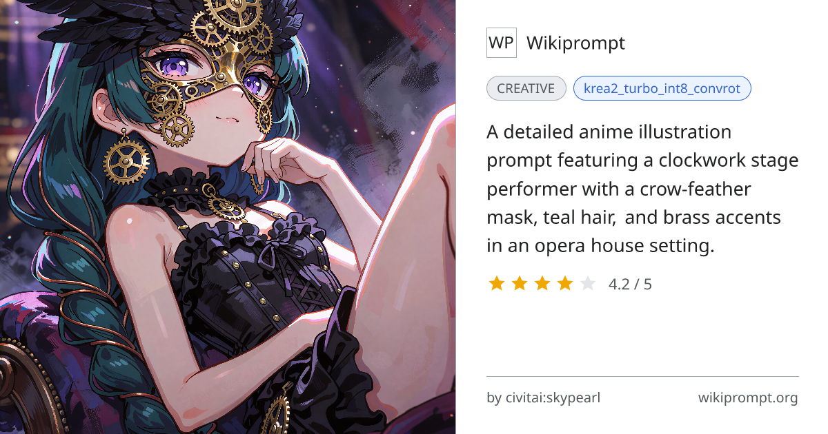 Clockwork Stage Performer Anime Illustration | Wikiprompt