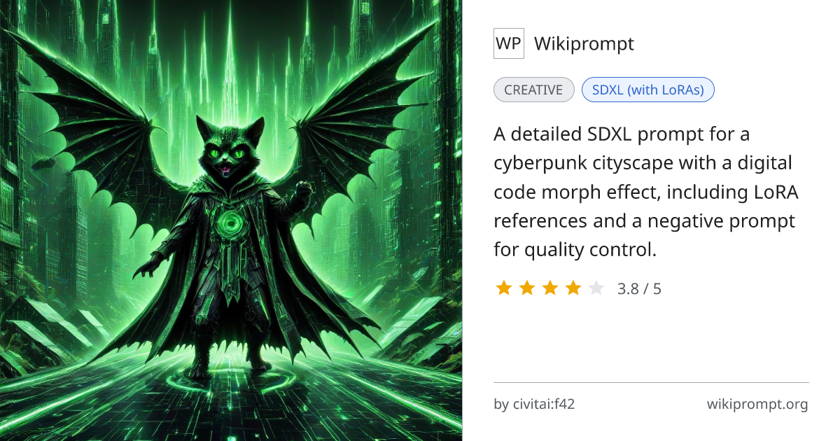 Cyberpunk Digital World Morph Scene | Wikiprompt