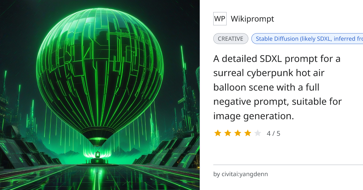 Cyberpunk Mechanical Hot Air Balloon | Wikiprompt