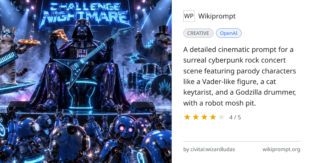 Cyberpunk Rock Concert with Parody Characters | Wikiprompt
