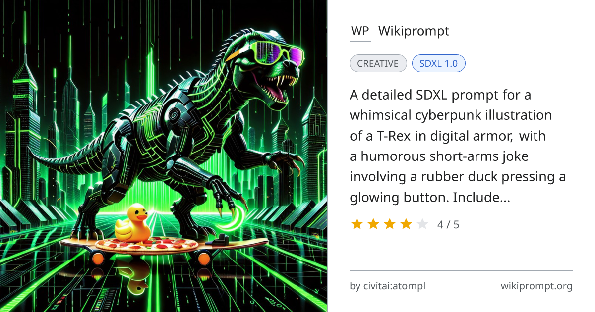 Cyberpunk T-Rex with Short-Arms Joke | Wikiprompt