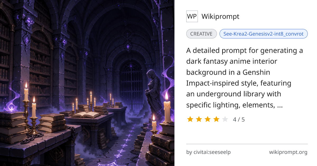 Dark Fantasy Anime Underground Library Background | Wikiprompt