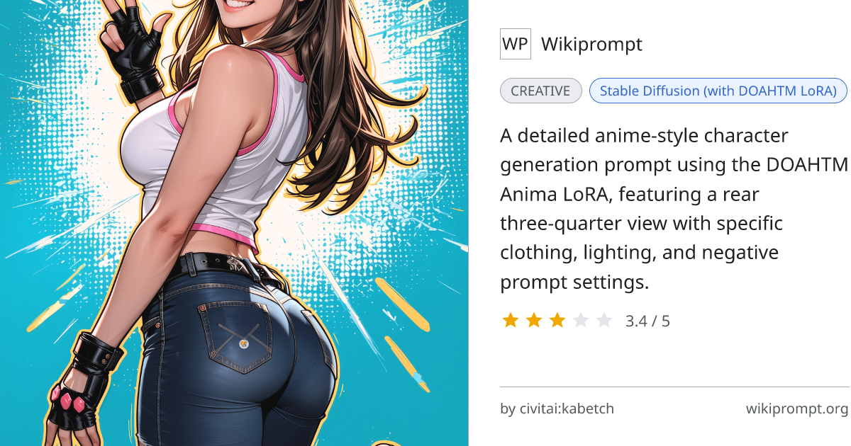 DOAHTM Anima LoRA Character Prompt | Wikiprompt