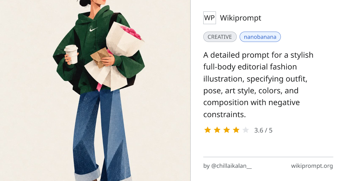 Editorial Fashion Illustration Prompt | Wikiprompt