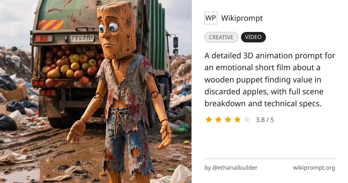 Emotional 3D Animated Short: Wooden Puppet and Discarded Apples ...