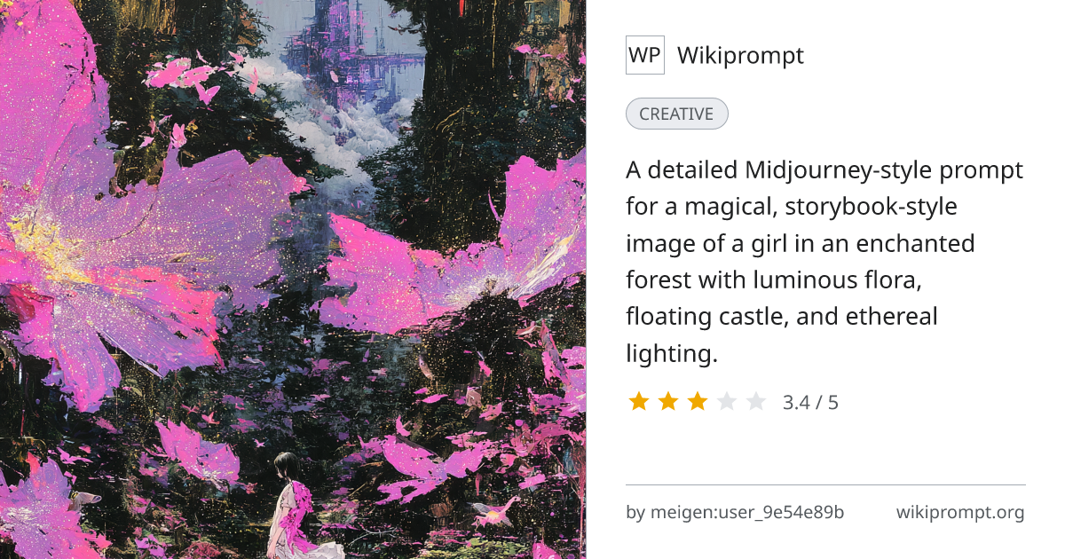 Enchanted Forest Fairytale Scene | Wikiprompt