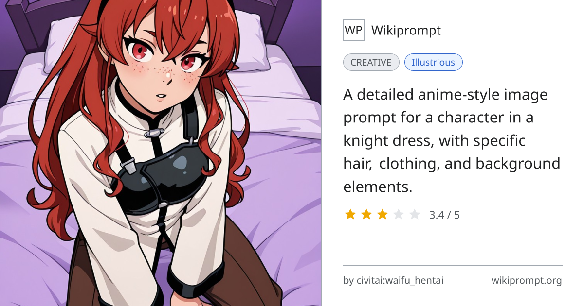 Eris Knight Dress Character Prompt | Wikiprompt
