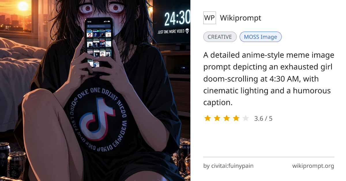 Exhausted Anime Girl Scrolling Meme | Wikiprompt
