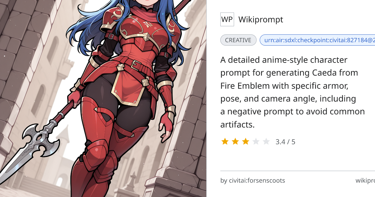 Fire Emblem Character Art Prompt | Wikiprompt