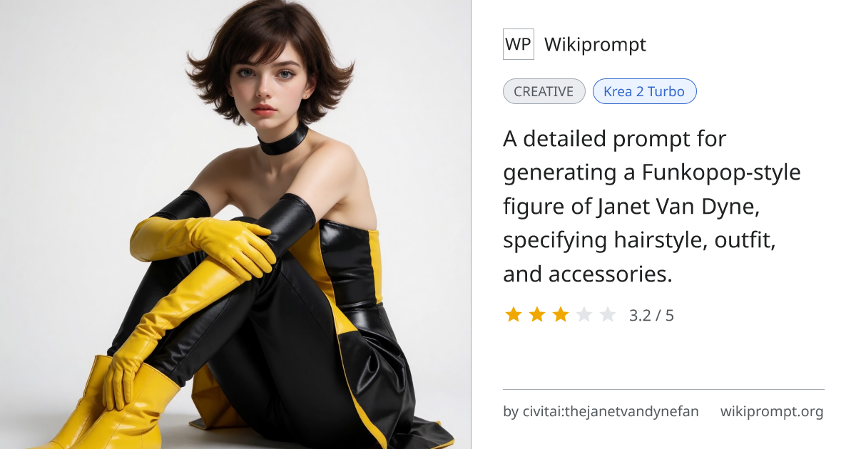 Funkopop Janet Van Dyne Character Prompt | Wikiprompt