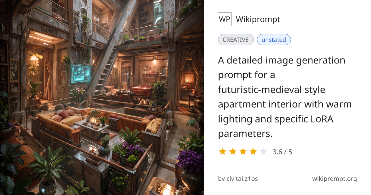 Futuristic-Medieval Elegant Apartment Interior | Wikiprompt
