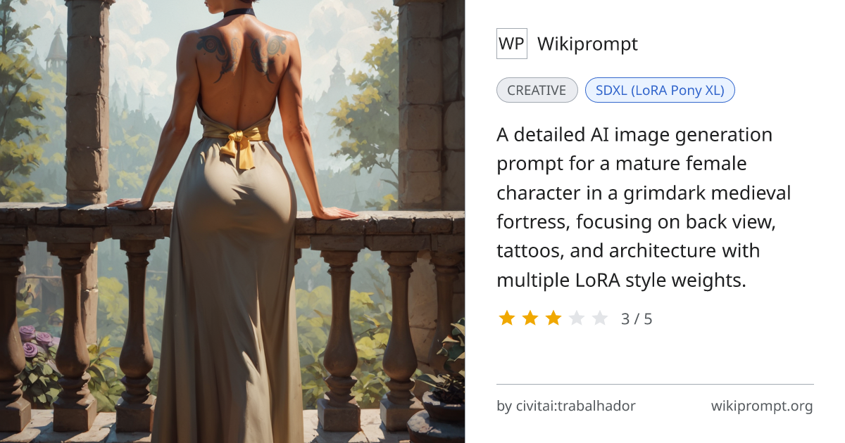 Grimdark Medieval Fortress Back View Portrait | Wikiprompt