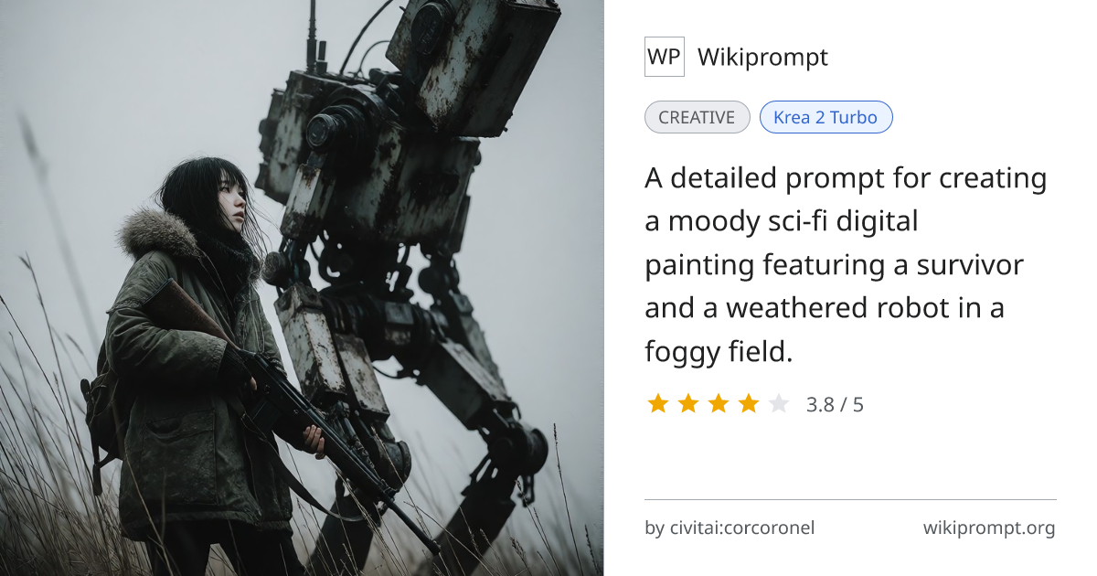 Gritty Sci-Fi Survivalist Scene | Wikiprompt