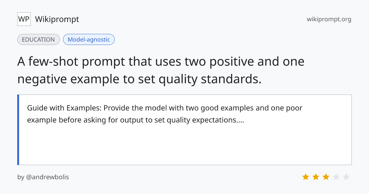 Guide with Examples Prompt | Wikiprompt