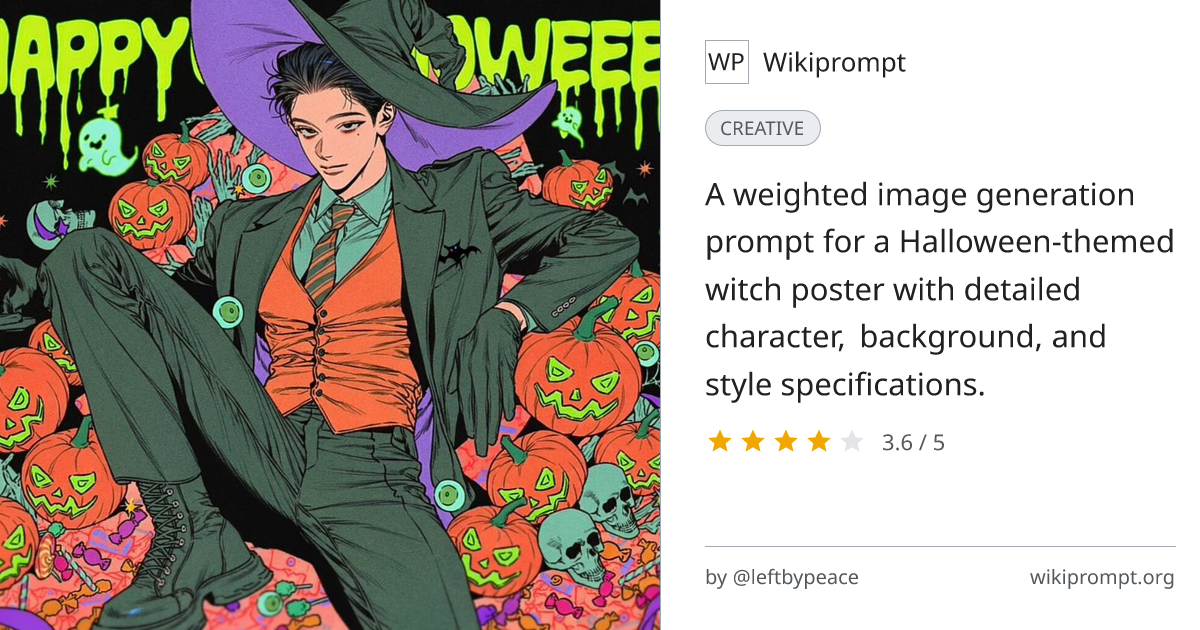 Halloween Witch Poster Prompt | Wikiprompt