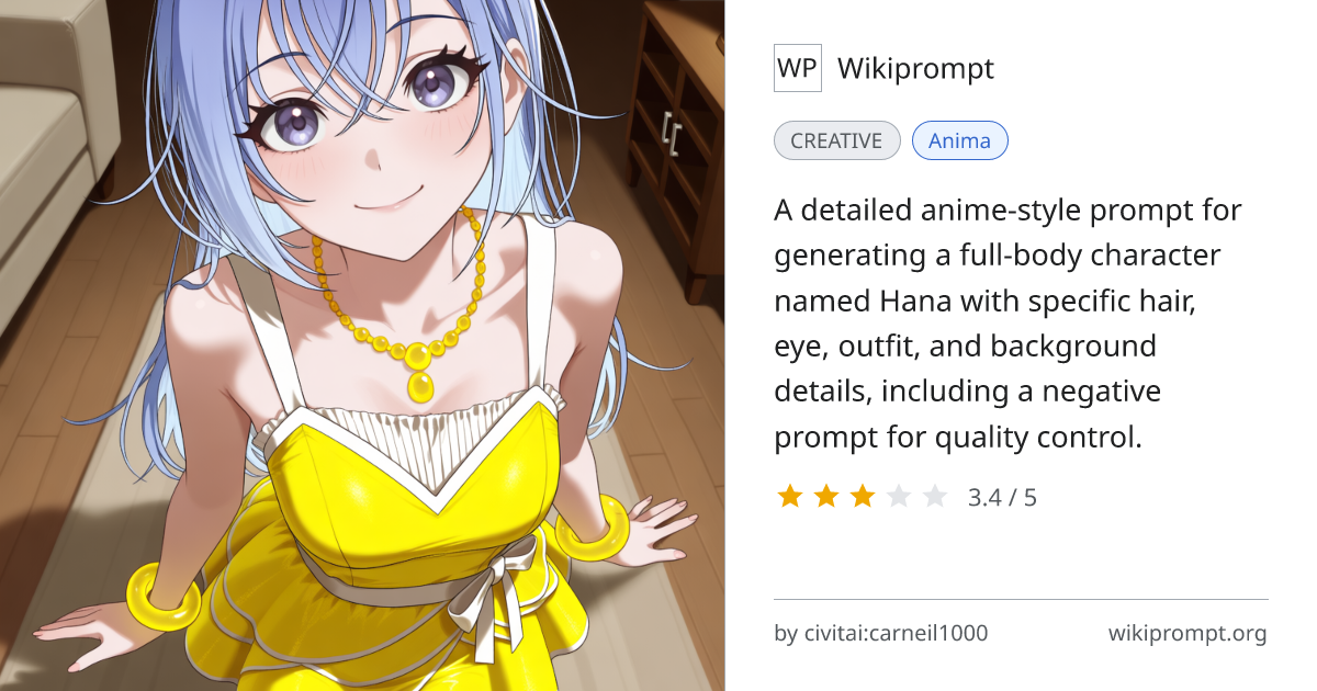Hana Idol Character Full Body Prompt | Wikiprompt