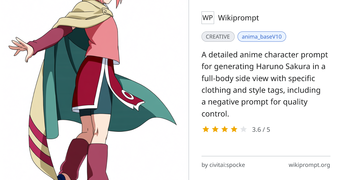 Haruno Sakura Anime Character Prompt | Wikiprompt
