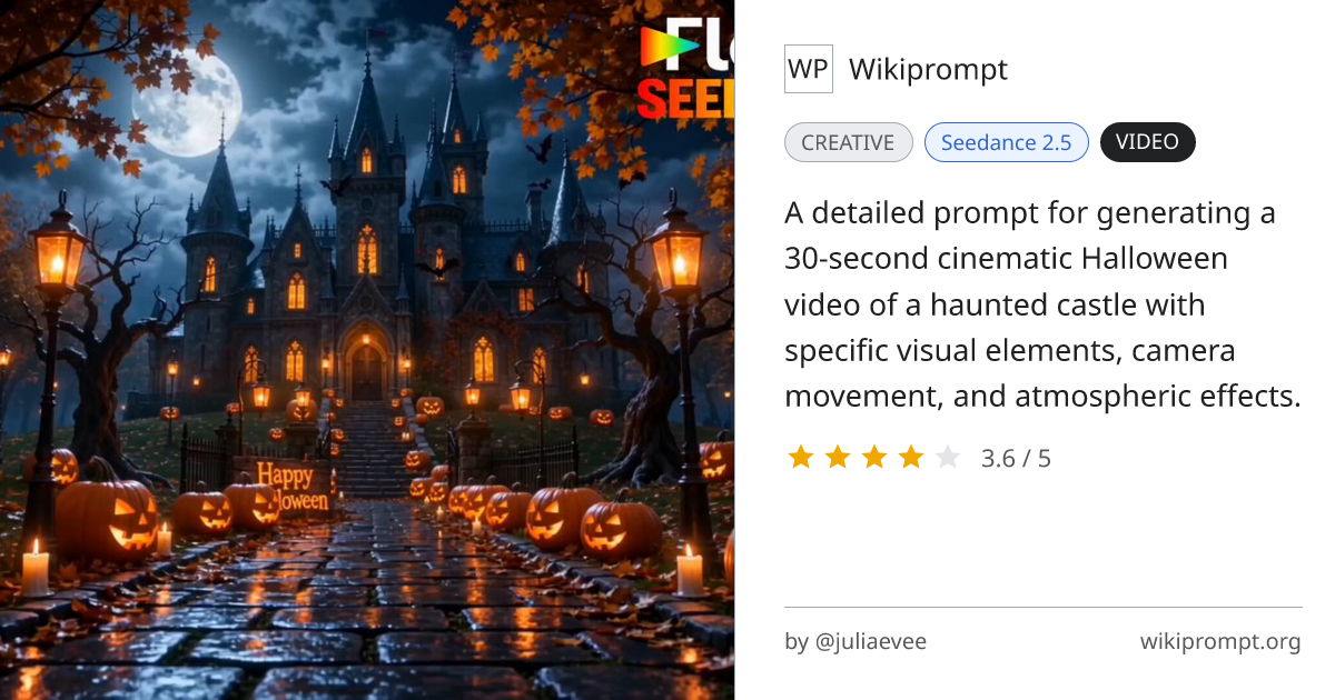 Haunted Castle Halloween Cinematic Video | Wikiprompt