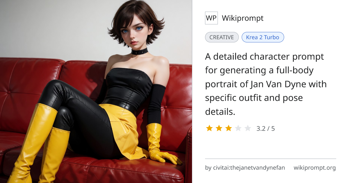 Jan Van Dyne Character Portrait Prompt | Wikiprompt