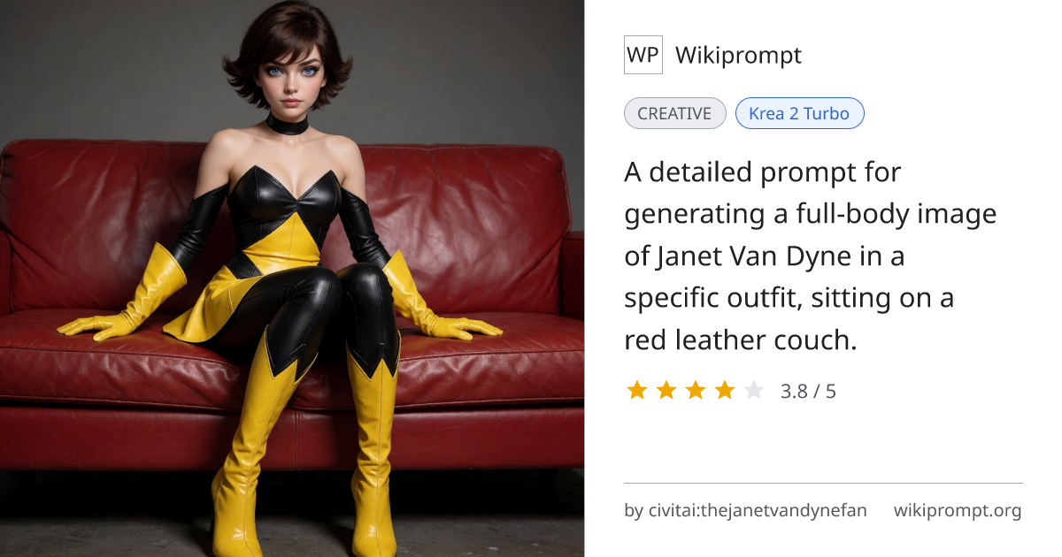 Janet Van Dyne Character Portrait Prompt | Wikiprompt