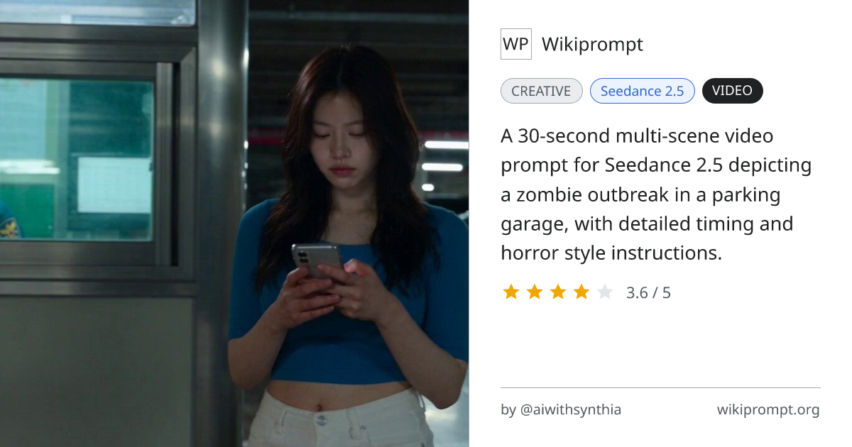 Korean Horror Zombie Chase Video Prompt | Wikiprompt
