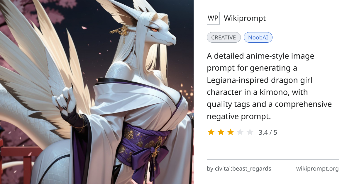 Legiana Dragon Girl Anime Portrait | Wikiprompt