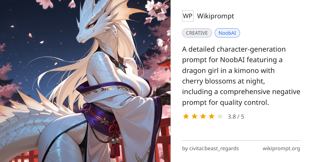 Legiana Dragon Girl Anime Prompt (NoobAI) | Wikiprompt