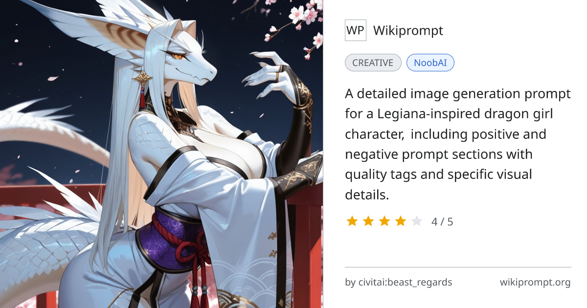 Legiana Dragon Girl Character Prompt | Wikiprompt
