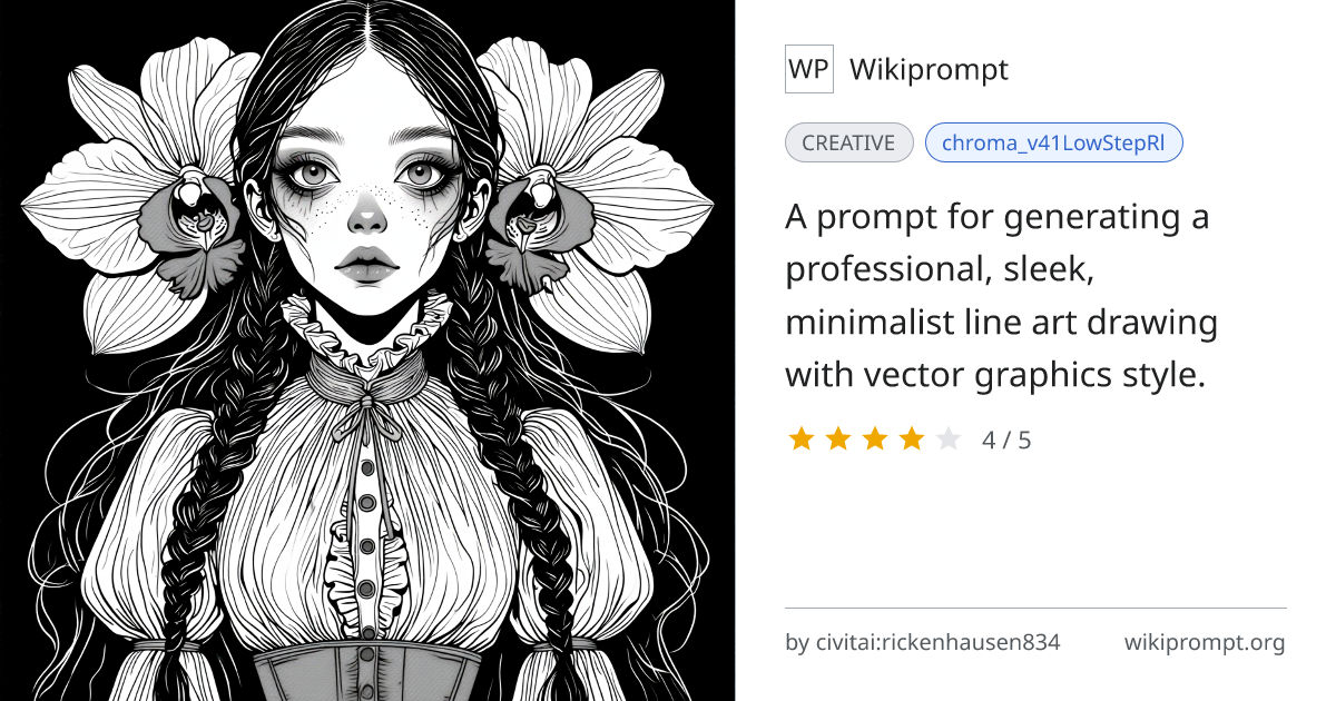 Line Art Drawing Prompt | Wikiprompt