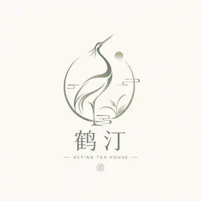 Elegant animal emblem logo design template