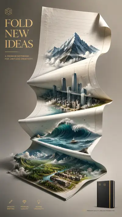 Giant folding paper transforms into a living world ad