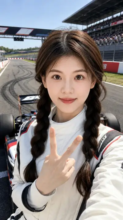 Race-Day Selfie Style Portrait Prompt
