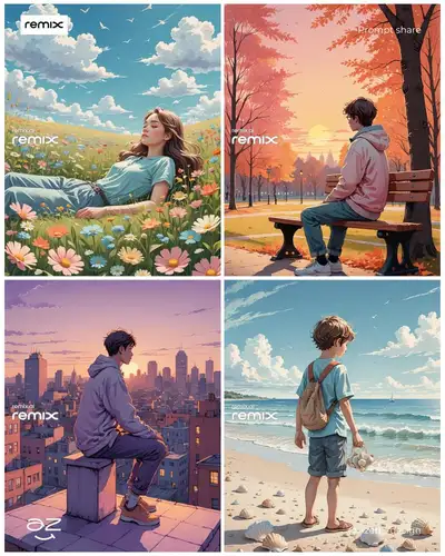 Lo-fi Illustration Prompt Template